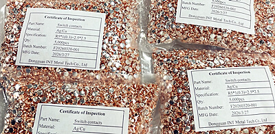 Stabilus pristatymas sidabriniams kontaktams AgCu Bimetal kniedės