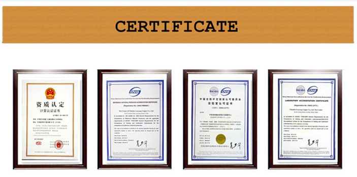 H80 žalvario juostos ritė certificate